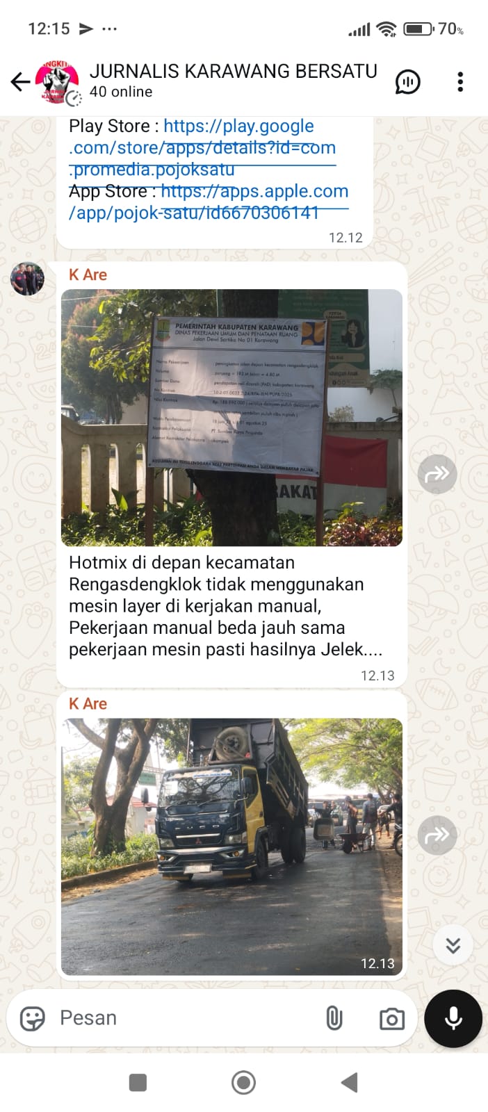 IMG-20250730-WA0011 Pelaksanaan Hotmix Jalan Depan Kantor Kecamatan Di Sorot Ketua Lembaga